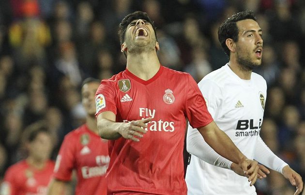 Záložník Realu Madrid Marco Asensio byl hodně zklamaný, Bílý balet prohrál ve Valencii.