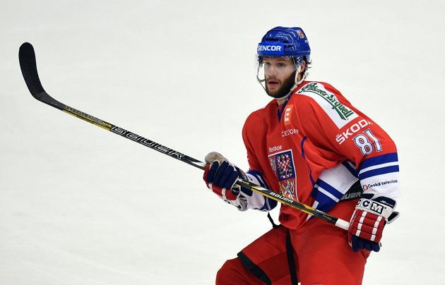 Český hokejový útočník Tomáš Vincour během utkání Euro Hockey Challenge s Norskem.