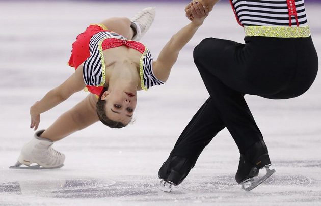 Sportovní dvojici Anna Dušková, Martin Bidař se při olympijské premiéře dařilo i ve volné jízdě.