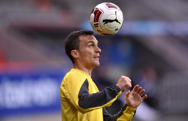 Kapitán fotbalistů Sparty David Lafata během tréninku před finále Poháru České pošty s Plzní.