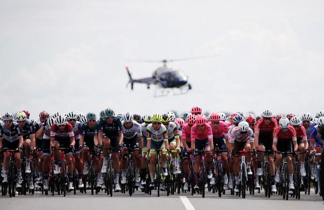 Peloton Tour de France in action during the 4th stage.