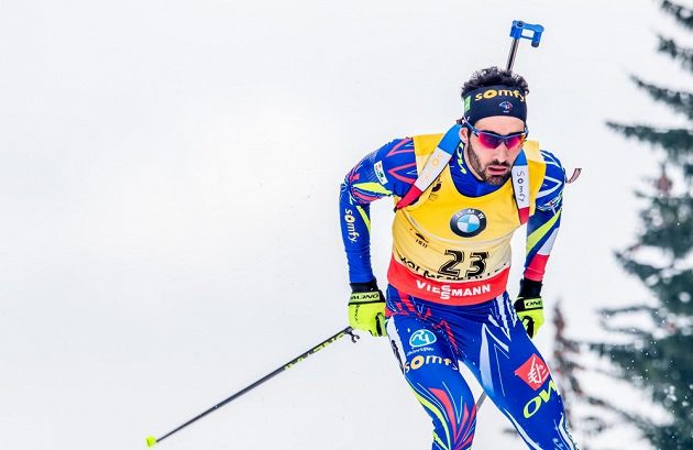 Lídr Světového poháru Martin Fourcade na v Holmenkollenu.