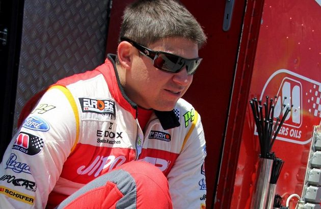 Martin Prokop v zázemí Jipocar racing teamu během Akropolis Rallye.