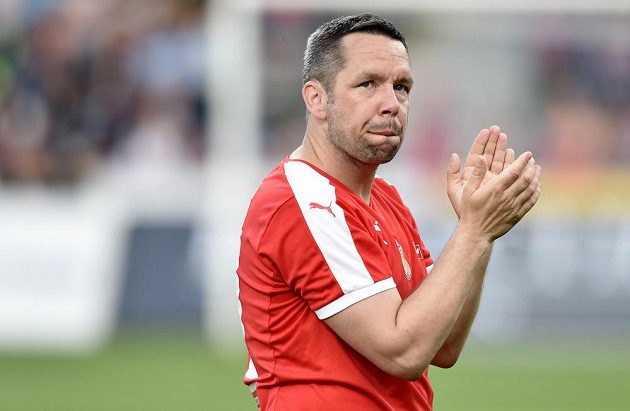 Pavel Horváth se loučí s fanoušky Viktorie Plzeň během benefičního utkání "Horviho poslední desítka" v Doosan Areně.