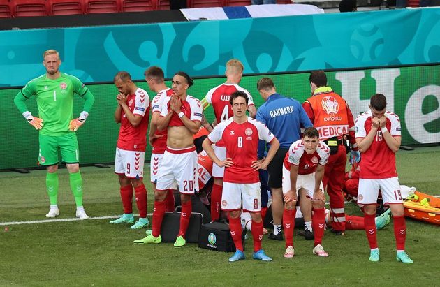 Danish football players in shock