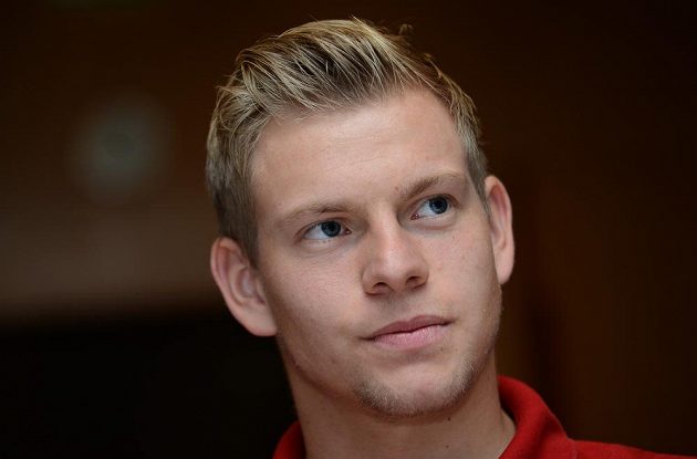 Útočník Matěj Vydra na srazu české fotbalové reprezentace před přátelským utkáním s Kanadou.