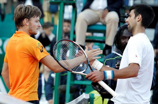 Belgický tenista David Goffin vyřadil na turnaji v Monte Carlu Srba Novaka Djokoviče a měl z toho obrovskou radost.