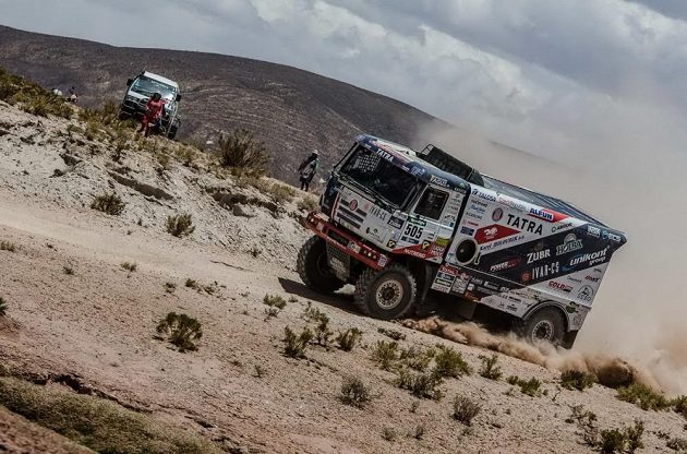 Český jezdec Martin Kolomý během 6. etapy Rallye Dakar.