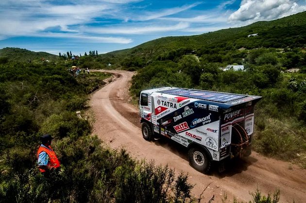 Martin Kolomý na trati 2. etapy Rallye Dakar.