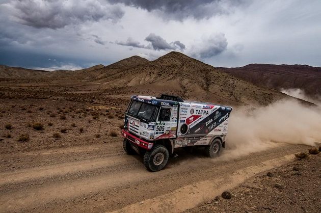 Martin Kolomý na trati 4. etapy Rallye Dakar.