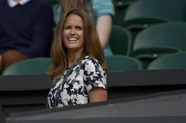 Kim, manželka Brita Andyho Murrayho, který hrál semfinále Wimbledonu se Švýcarem Rogerem Federerem.