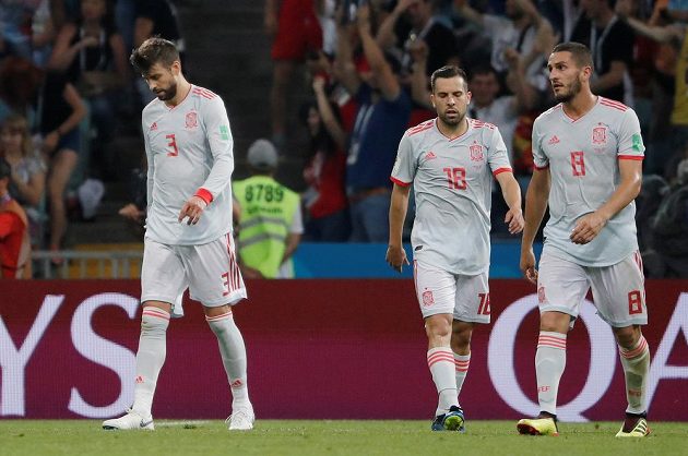 V poločase utkání s Portugalskem na MS byli fotbalisté Španělska hodně skleslí.