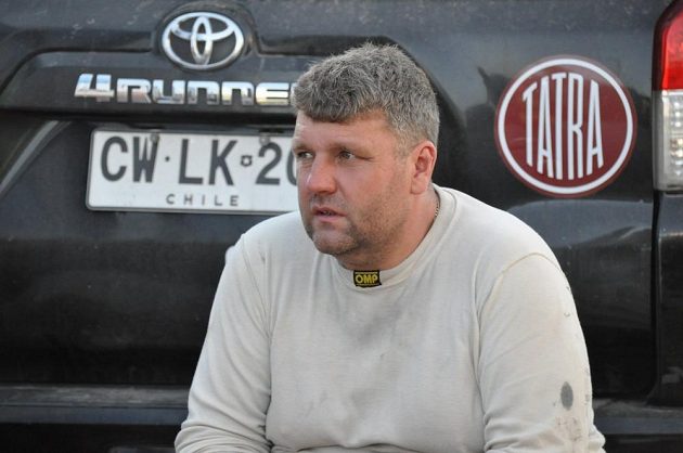 Martin Kolomý v cíli etapy.