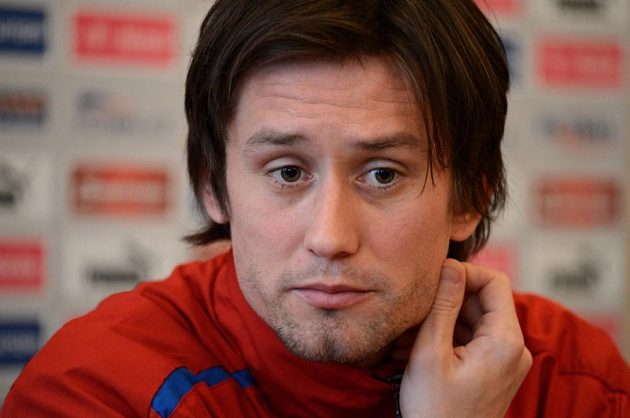 Tomáš Rosický během srazu české fotbalové reprezentace před přátelským utkáním v Turecku.