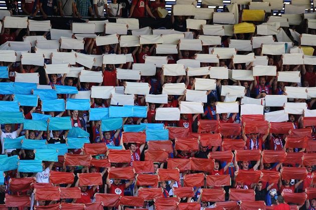Fanoušci Plzně během 2.předkola Ligy mistrů mezi FC Viktoria Plzeň a FK Željezničar Sarajevo.