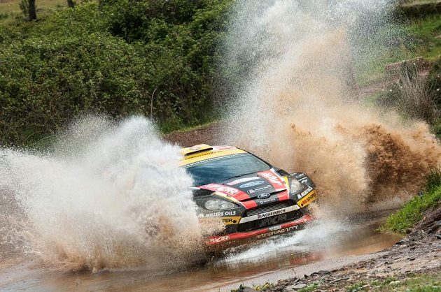 Martin Prokop při Portugalské rallye 2014 s Fordem Fiesta WRC.