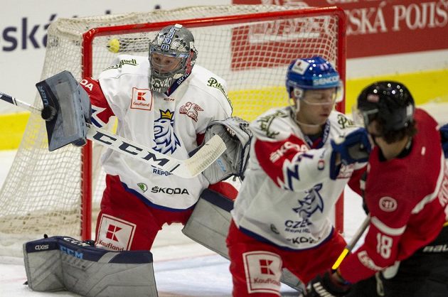 Czech goalkeeper Dominik Frodl in action.