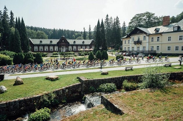 Na trati třetí etapy Czech Cycling Tour z Mohelnice do Šternberka.