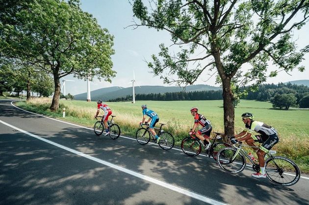Na trati třetí etapy Czech Cycling Tour z Mohelnice do Šternberka.