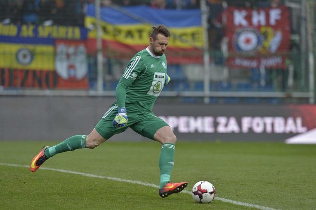 Brankář Mladé Boleslavi Jan Šeda během utkání 20. kola první fotbalové ligy se Spartou Praha.