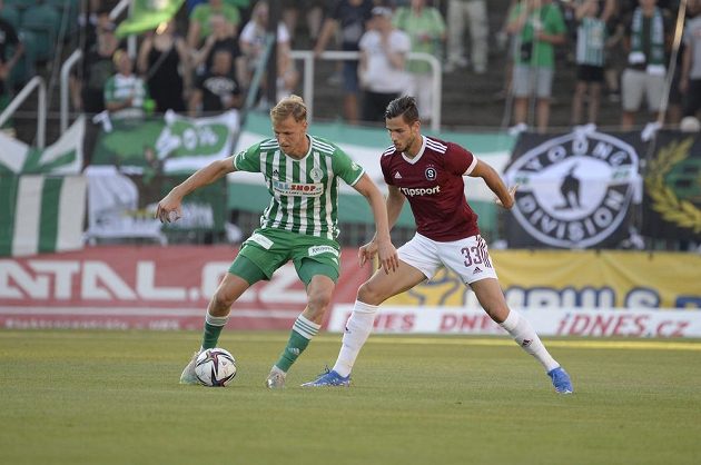 Utkání 4. kola první fotbalové ligy Bohemians Praha 1905 - Sparta Praha 14. srpna 2021 v Praze.