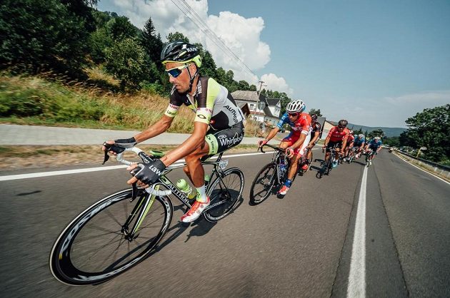 Na trati třetí etapy Czech Cycling Tour z Mohelnice do Šternberka.