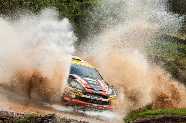 Martin Prokop při Portugalské rallye 2014 s Fordem Fiesta WRC.