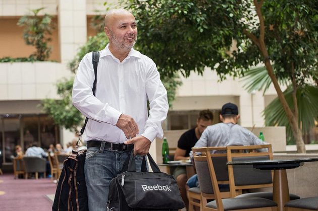 Asistent trenéra Jiří Kalous na srazu hokejové reprezentace před Světovým pohárem v prážském hotelu Hilton.