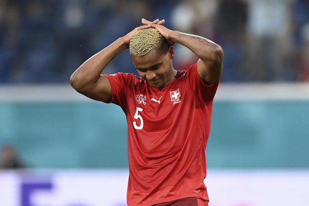 Disappointed Swiss footballer Manuel Akanji, his team did not manage a penalty shootout with Spain in the EURO quarterfinals.