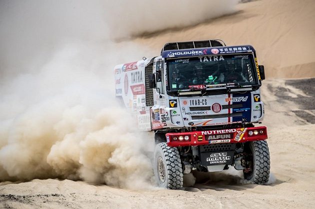 Martin Kolomý na trati 2. etapy Rallye Dakar.