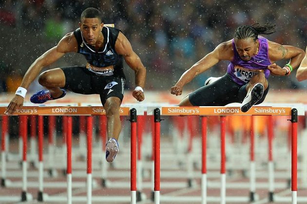 Americký překážkář Aries Merritt (vpravo) se musel vyrovnat s vážným onemocněním ledvin, které atakoval parvovirus B16.