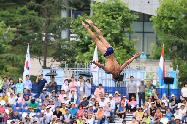 Highdiver Michal Navrátil obsadil na mistrovství světa v korejském Kwangdžu čtvrté místo a nenavázal tak na stříbro z roku 2017.