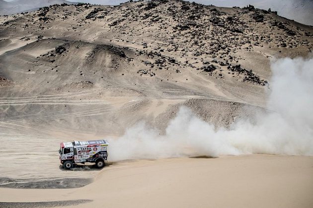 Martin Šoltys na trati 2. etapy Rallye Dakar.