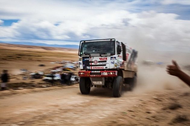 Jaroslav Valtr na trati 6. etapy Rallye Dakar.