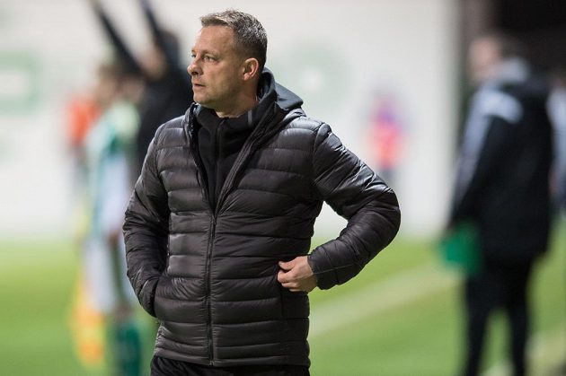 Trenér Mladé Boleslavi Martin Svědík během utkání čtvrtfinále MOL Cupu, Bohemians 1905 - FK Mladá Boleslav.