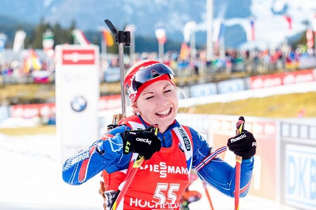 Lucie Charvátová zářila v cíli spokojeností.