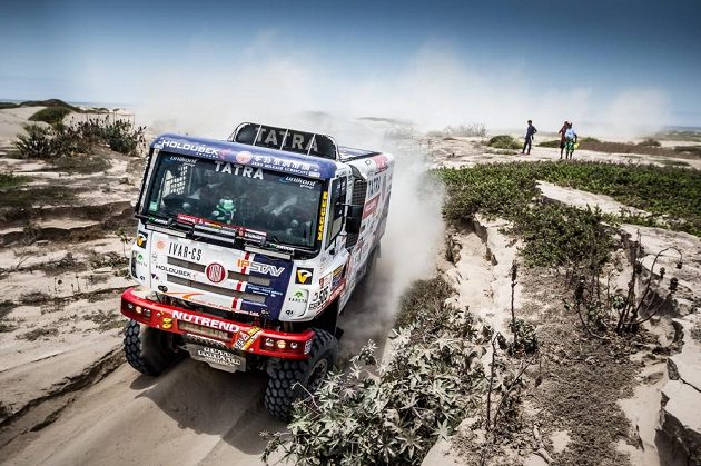 Martin Kolomý na trati Rallye Dakar.