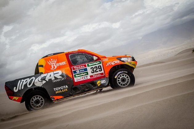 Martin Prokop v písku při 10. etapě Rallye Dakar.