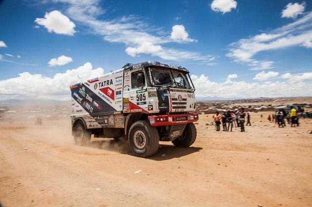 Martin Kolomý na trati 6. etapy Rallye Dakar.