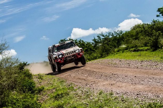 Tomáš Ouředníček na trati 2. etapy Rallye Dakar.
