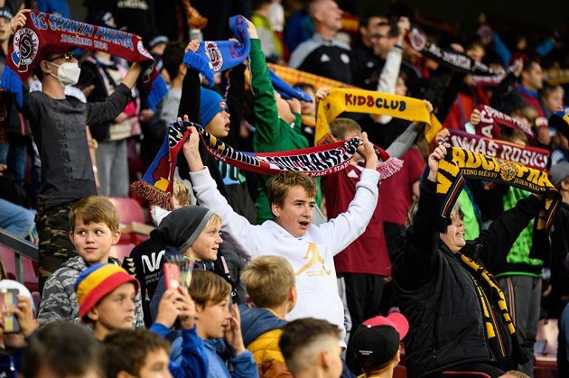 Young Sparta fans in a match against the Rangers