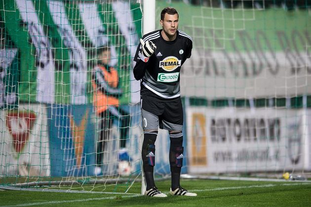 Brankář Bohemians Tomáš Fryšták během utkání čtvrtfinále MOL Cupu, Bohemians 1905 - FK Mladá Boleslav.