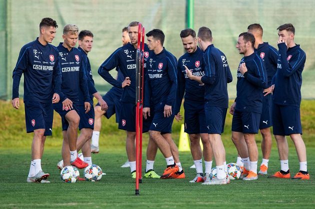 Trénink české fotbalové reprezentace před zápasy Ligy národů se Slovenskem a Ukrajinou.