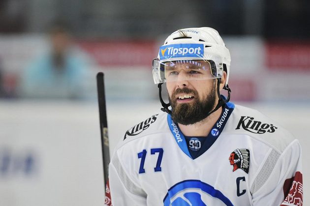 Milan Gulaš z Plzně vstřelil v utkání 13. kola hokejové extraligy dvě branky