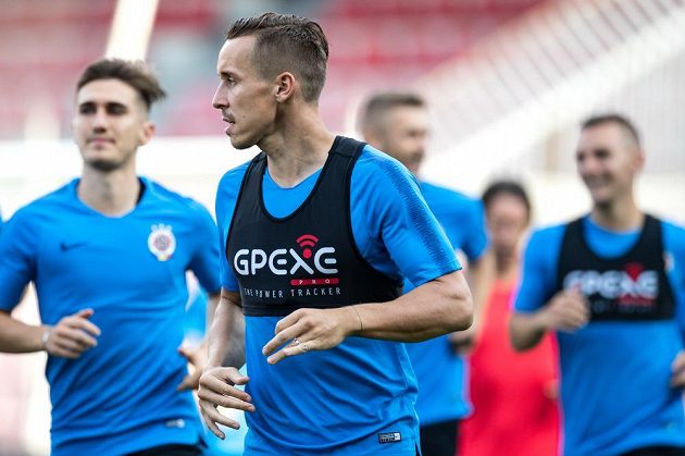 Josef Šural během tréninku před odvetou 2. předkola Evropské ligy, Sparta Praha - Spartak Subotica.