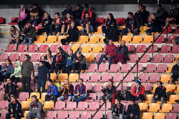 Fans of Sparta Prague during the match of the 6th round of the Fortuna League with Jablonec.