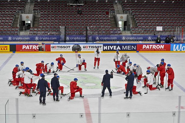 Czech hockey players trained for the first time at the Riga Arena.