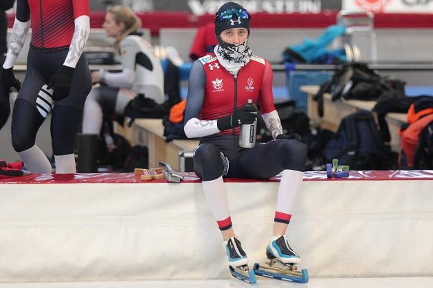 Martina Sáblíková při tréninku na mistrovství světa v Inzellu.