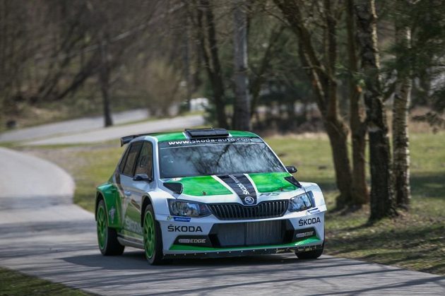 Škoda Fabia R5 při představení v Bělé pod Bezdězem.