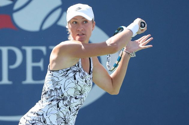 Česká tenistka Denisa Allertová v prvním kole US Open proti Aně Ivanovičové.